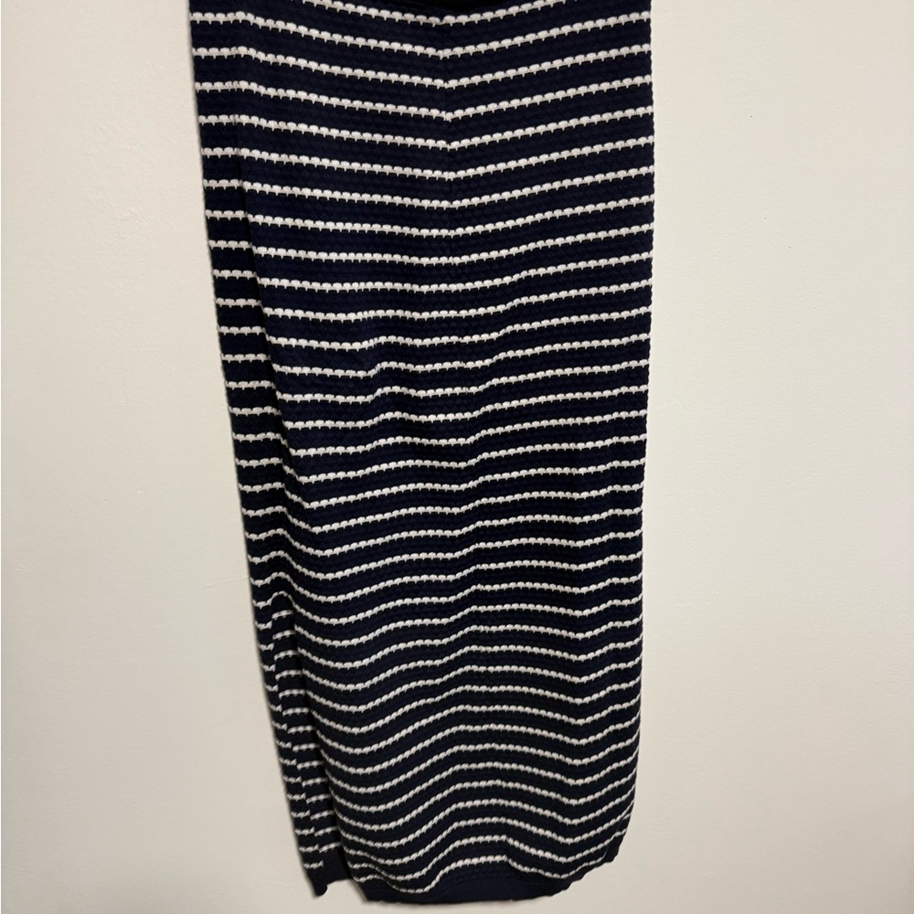 Freshman Navy and White Striped Pencil Skirt set